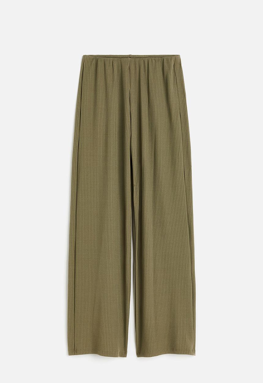 H&M - Ribbed trousers - green