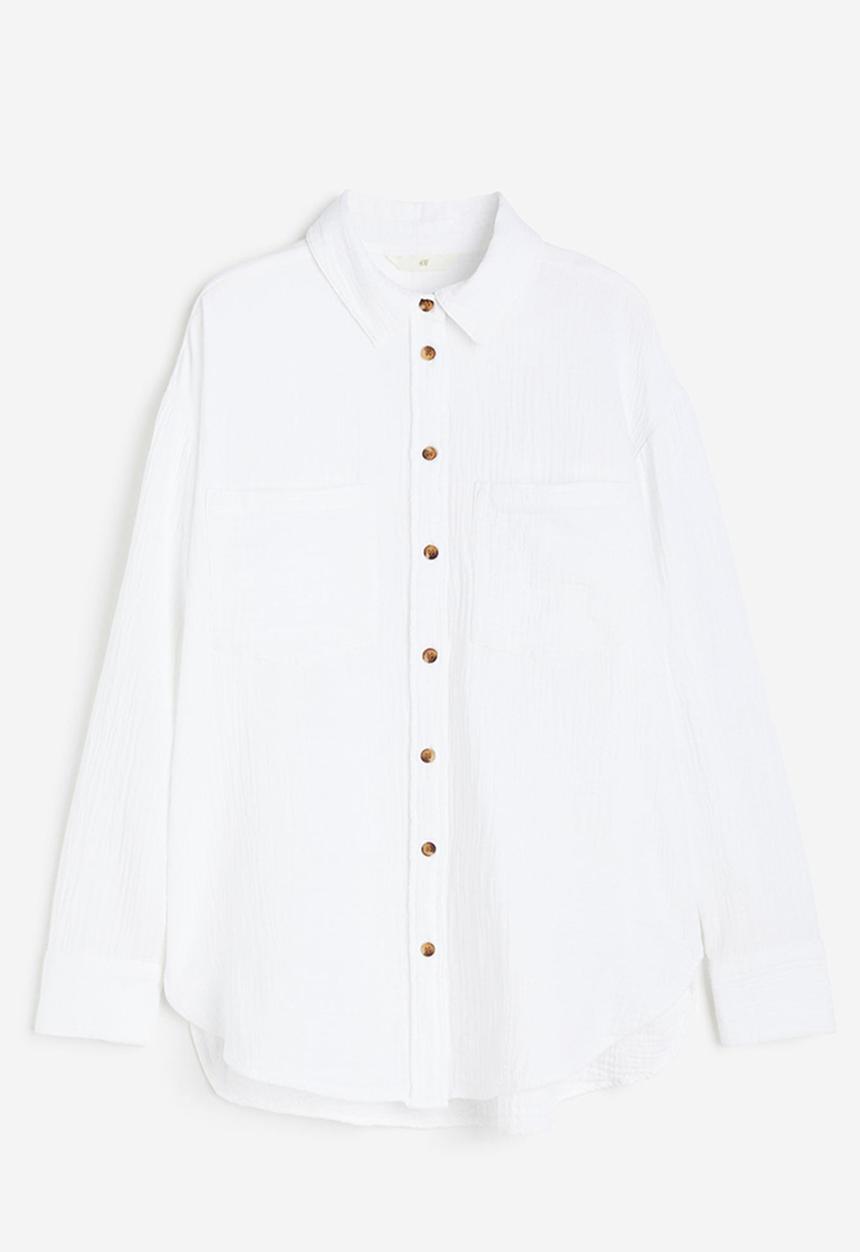 H&M - Cotton shirt - white