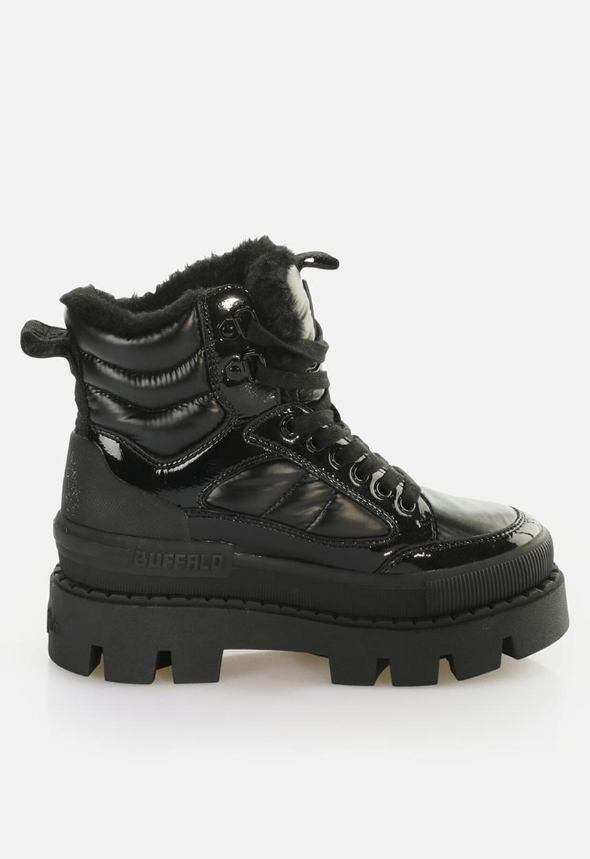 BUFFALO - Raven snow lace-up mid - black