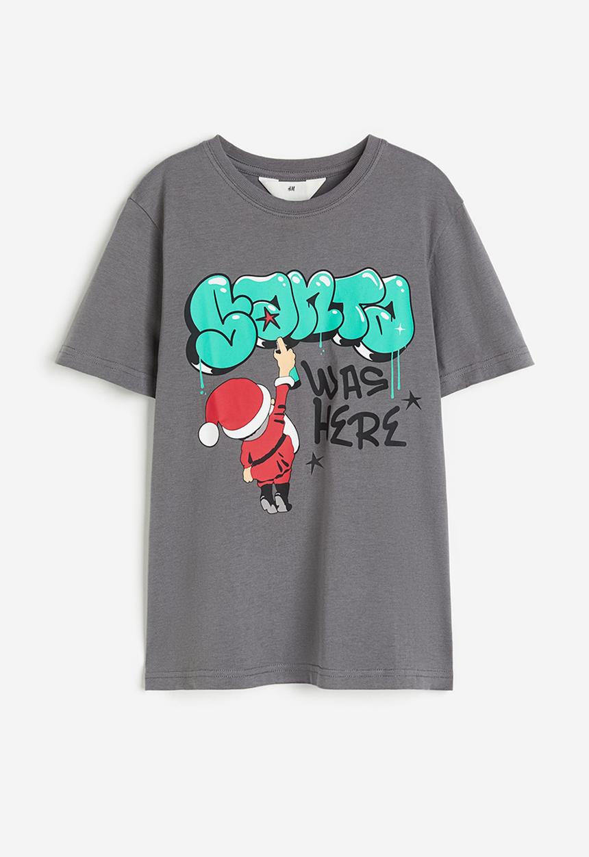 H&M - Printed t-shirt - grey