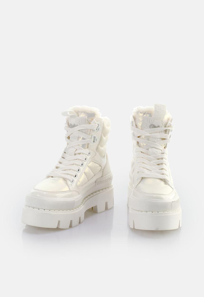 BUFFALO - Raven snow lace-up mid - white