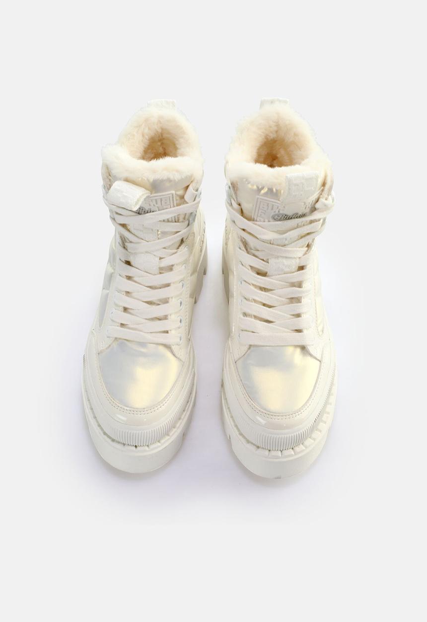 BUFFALO - Raven snow lace-up mid - white