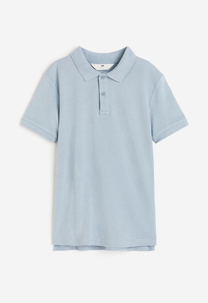 H&M - Cotton piqué polo shirt - blue