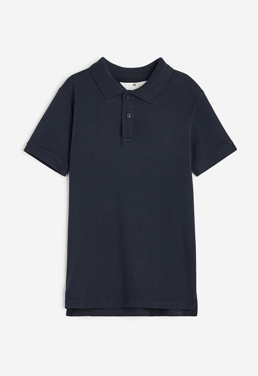 H&M - Cotton piqué polo shirt - blue