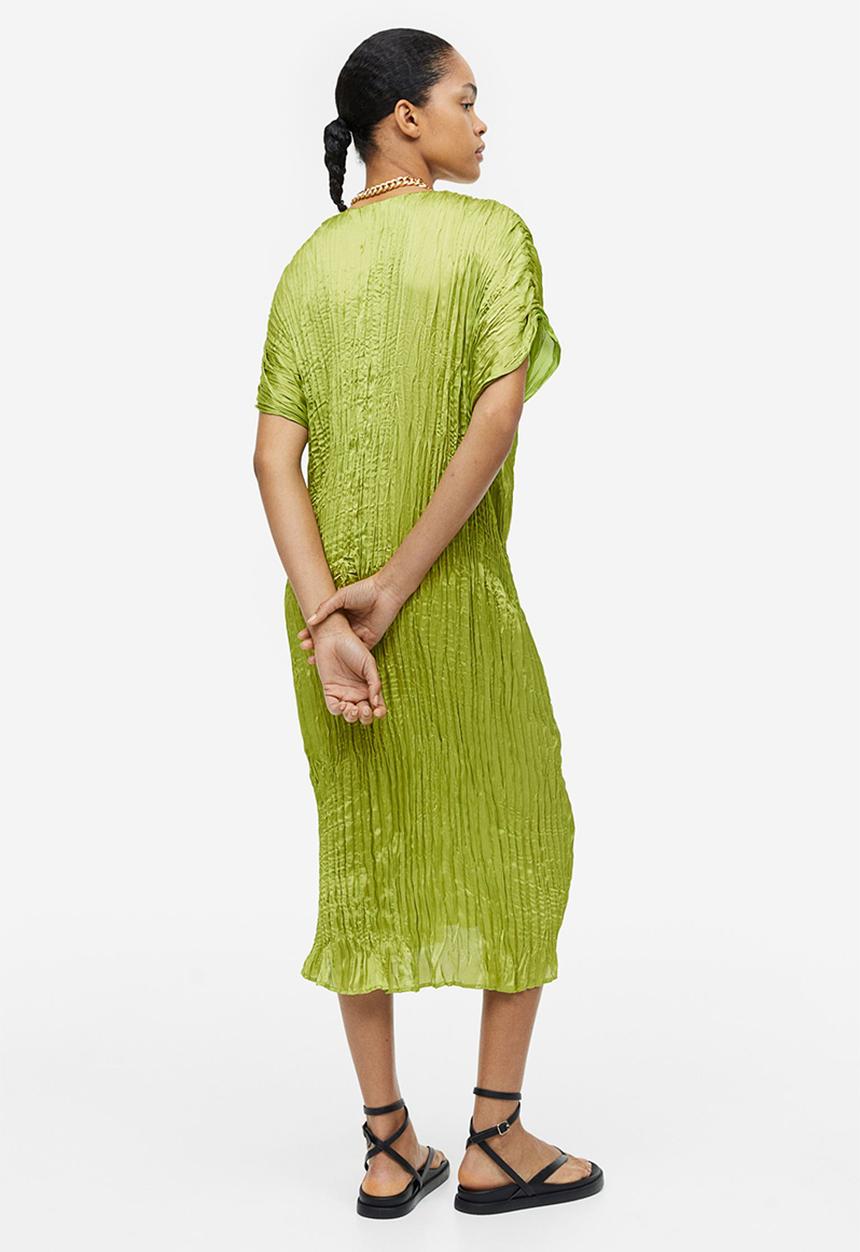H&M - Pleated tunic dress - olive green