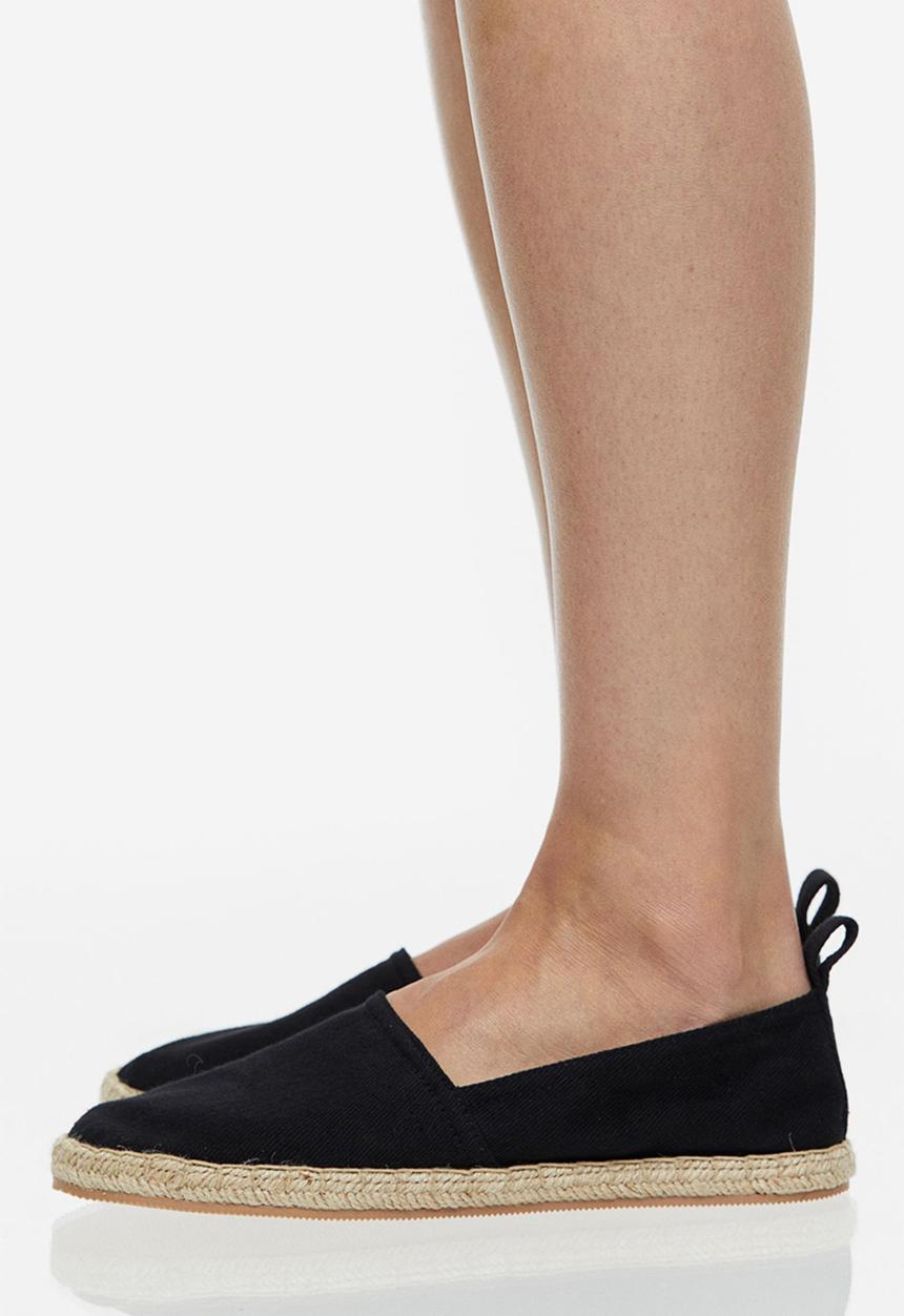 H&M - Cotton espadrilles - black
