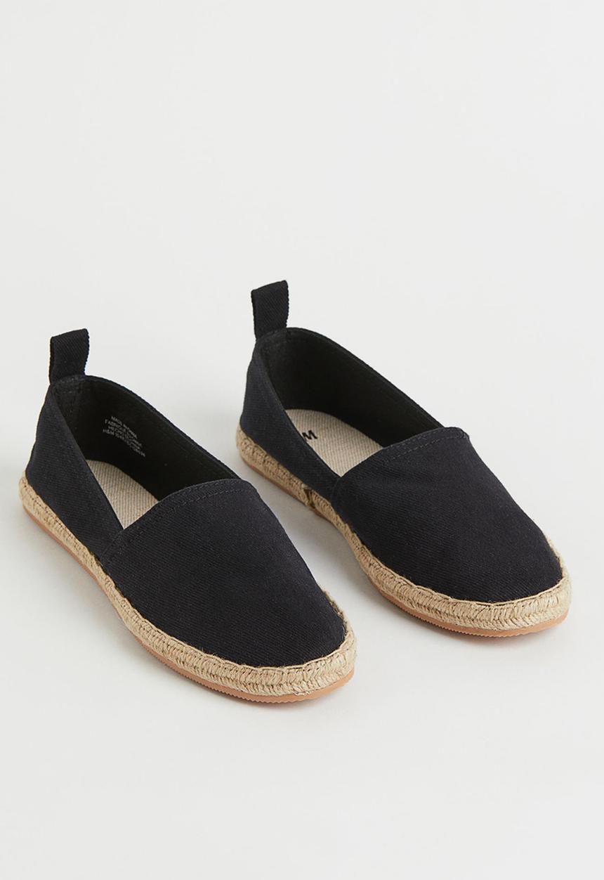 H&M - Cotton espadrilles - black