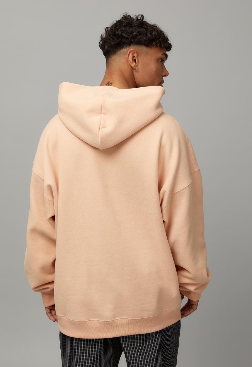 Factorie - Half Half Baggy Graphic Hoodie - Peach/Half Half Character 