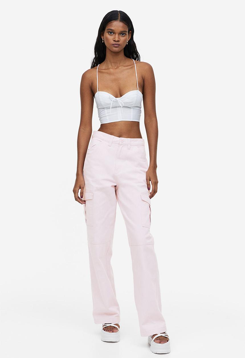 H&M - Twill cargo trousers - pink