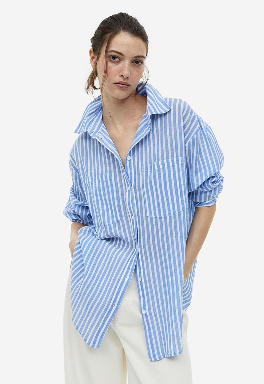 H&M - Cotton shirt - blue