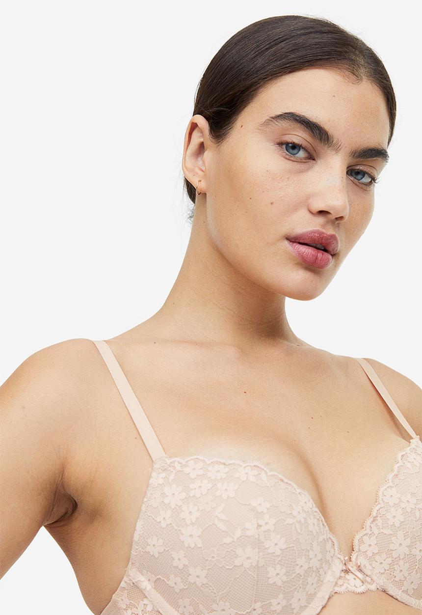 H&M - Push-up lace bra - pink