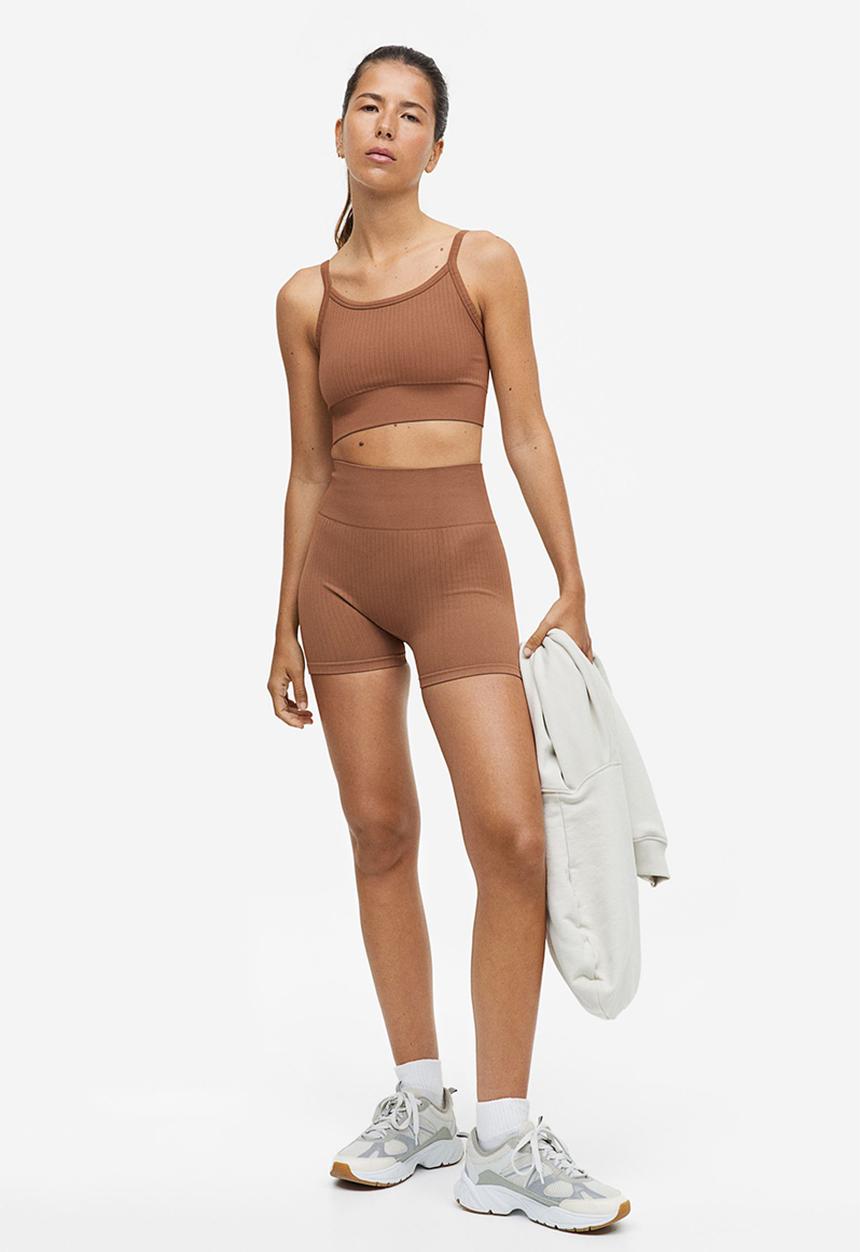 H&M - Drymove™ light support sports bra - light brown