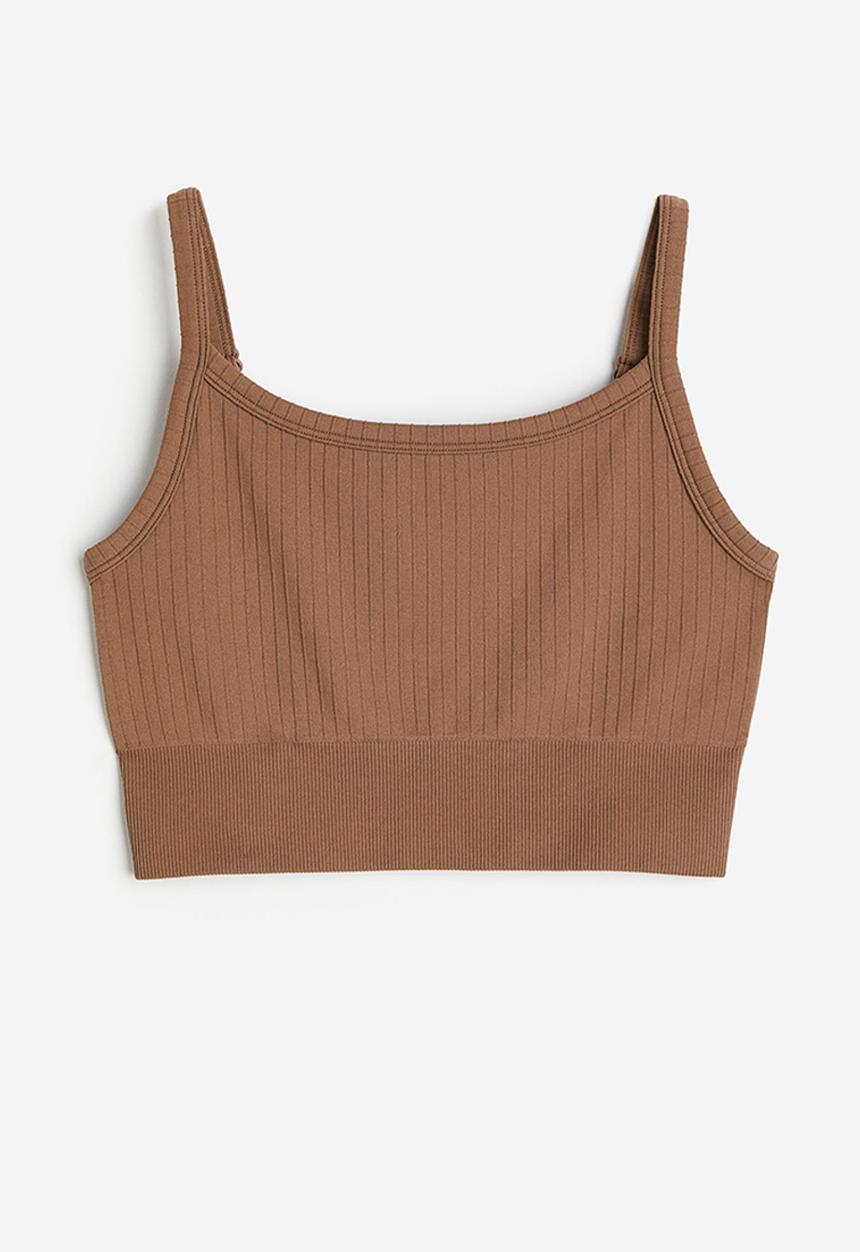 H&M - Drymove™ light support sports bra - light brown
