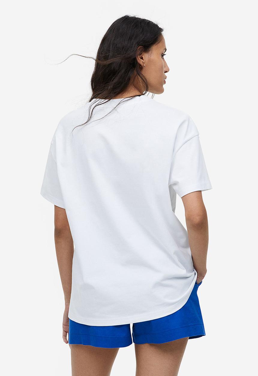 H&M - Printed t-shirt - white mykonos