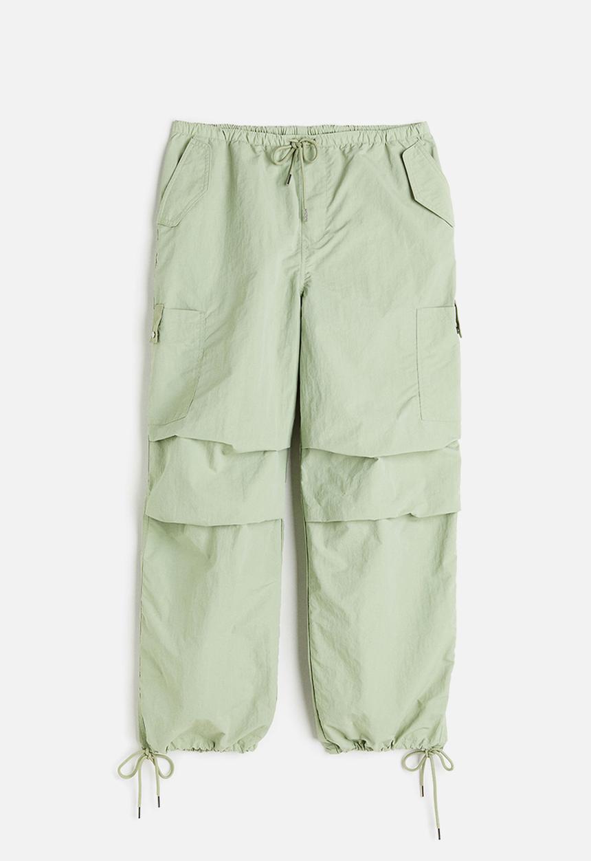 H&M - Nylon parachute trousers - green
