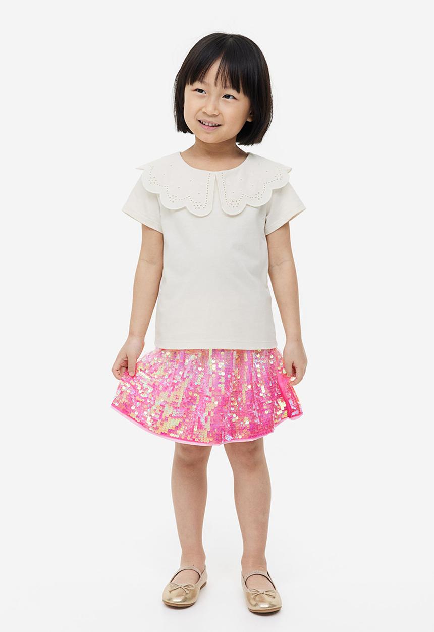 H&M - Sequined skirt - bright pink
