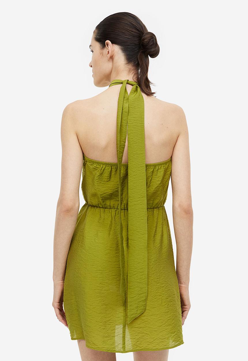 H&M - Halterneck dress - green