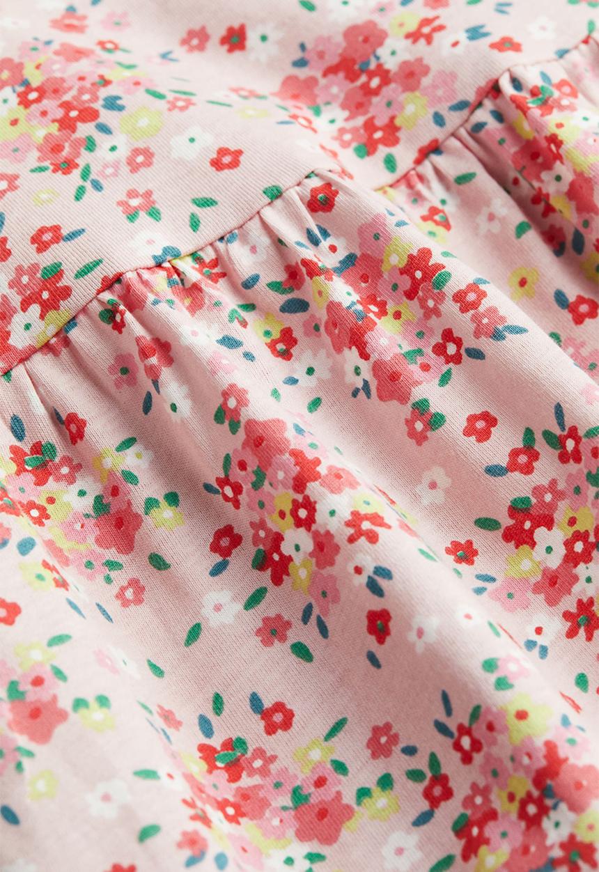 H&M - Patterned cotton dress - light pink floral 