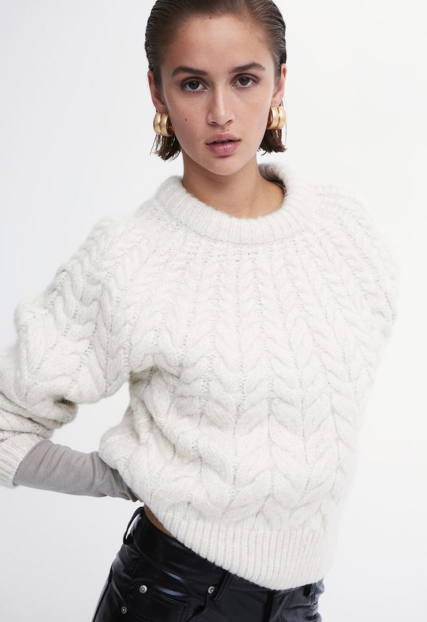 H&M - Cable-knit jumper - cream