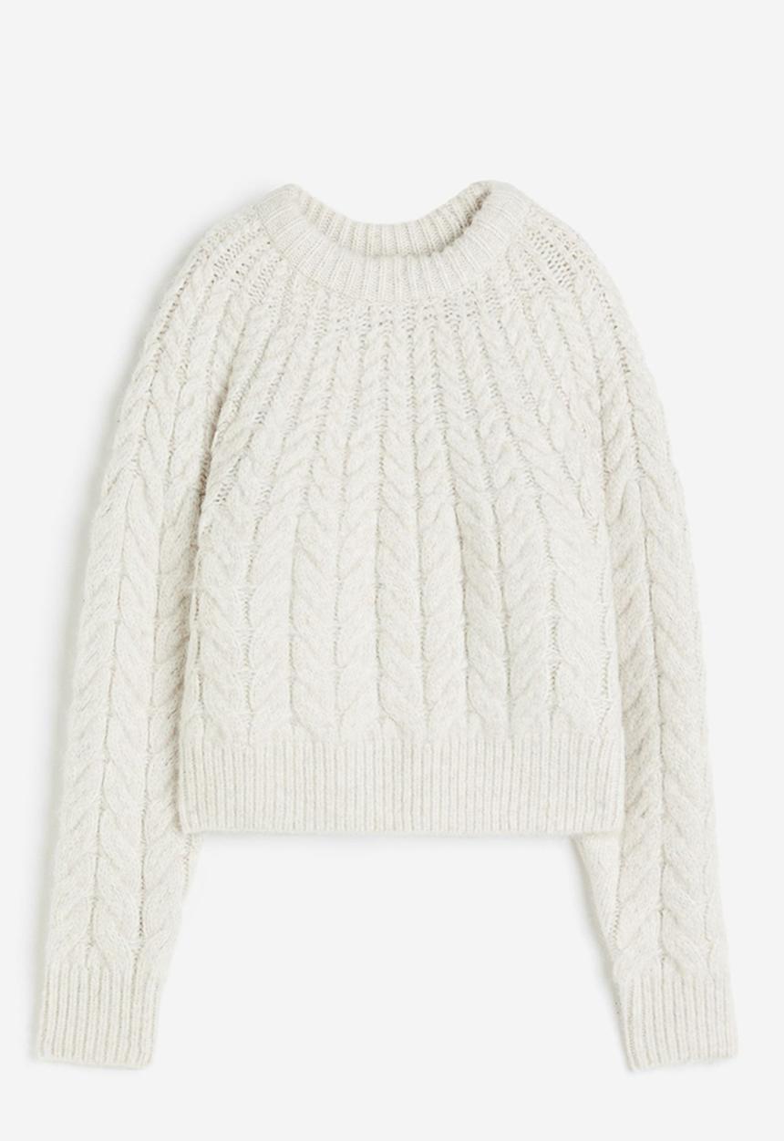 H&M - Cable-knit jumper - cream