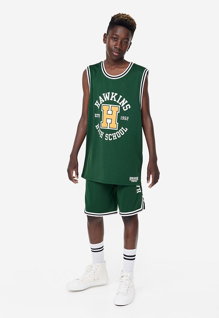 H&M - Printed vest top - dark green stranger things