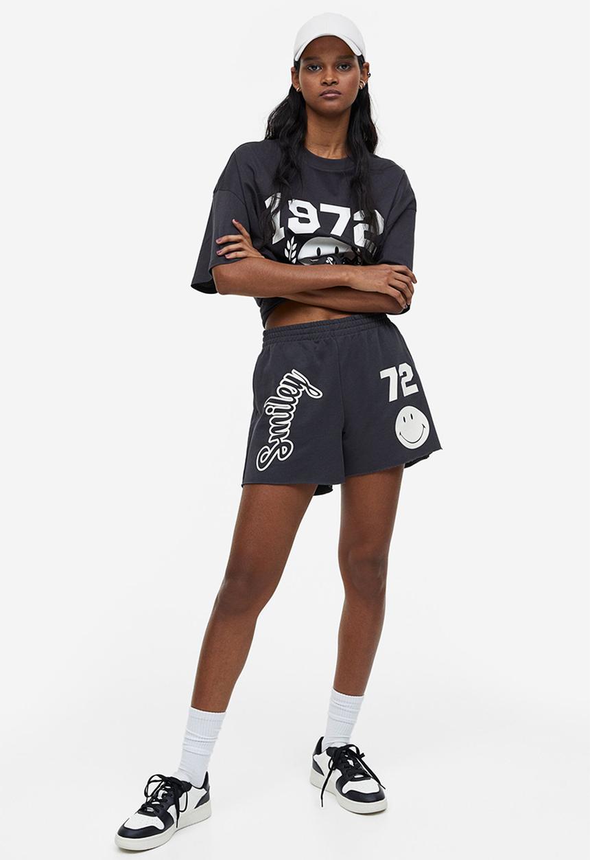 H&M - Printed sweat shorts - grey