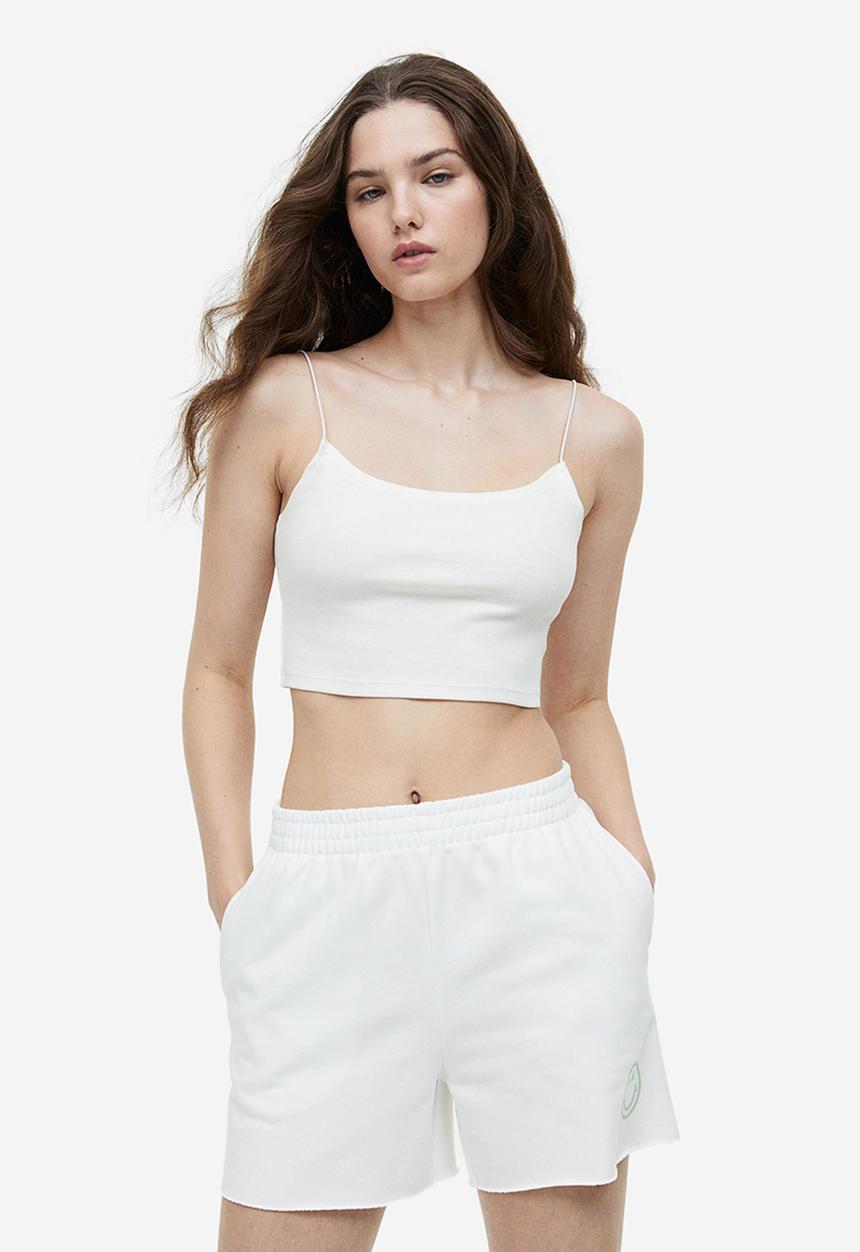 H&M - Printed sweatshorts - white