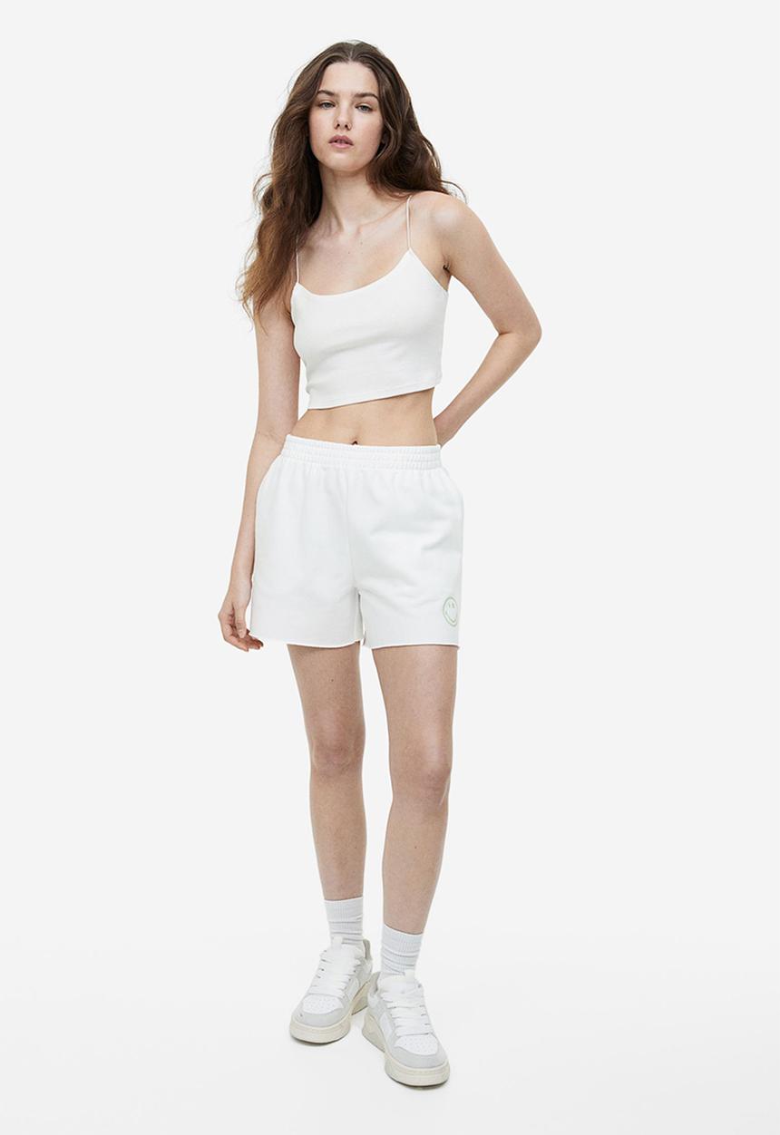 H&M - Printed sweatshorts - white