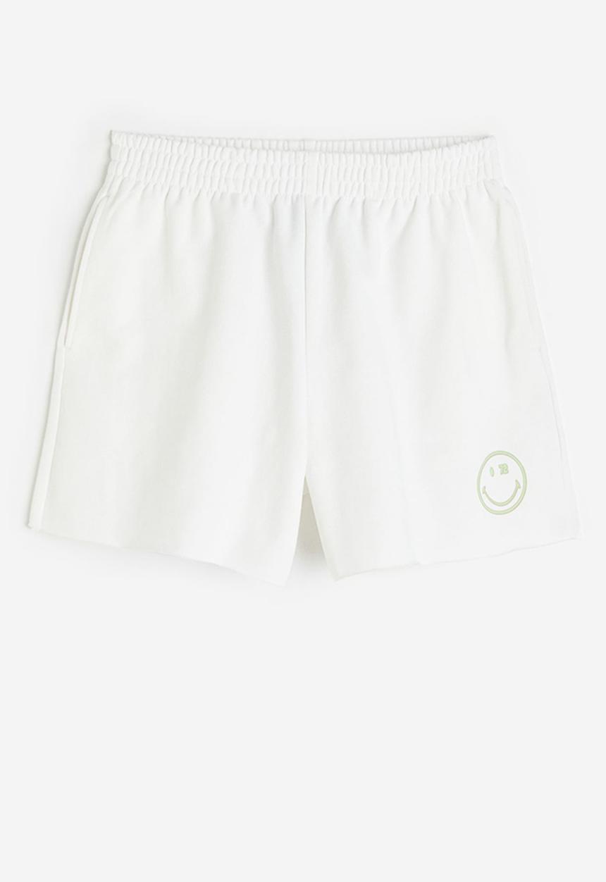 H&M - Printed sweatshorts - white