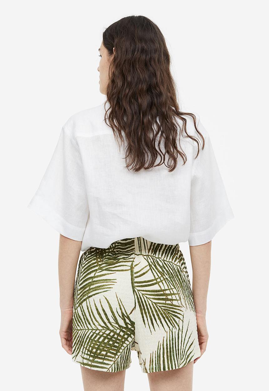 H&M - Crêpe shorts - beige ,multi