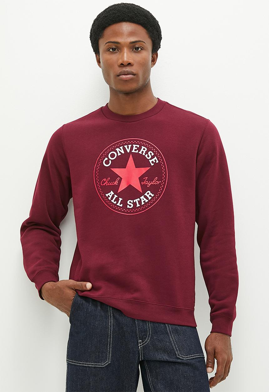 Converse - Standard Fit Center Front Large Chuck Patch Core Crew Bb - Deep Bordeaux