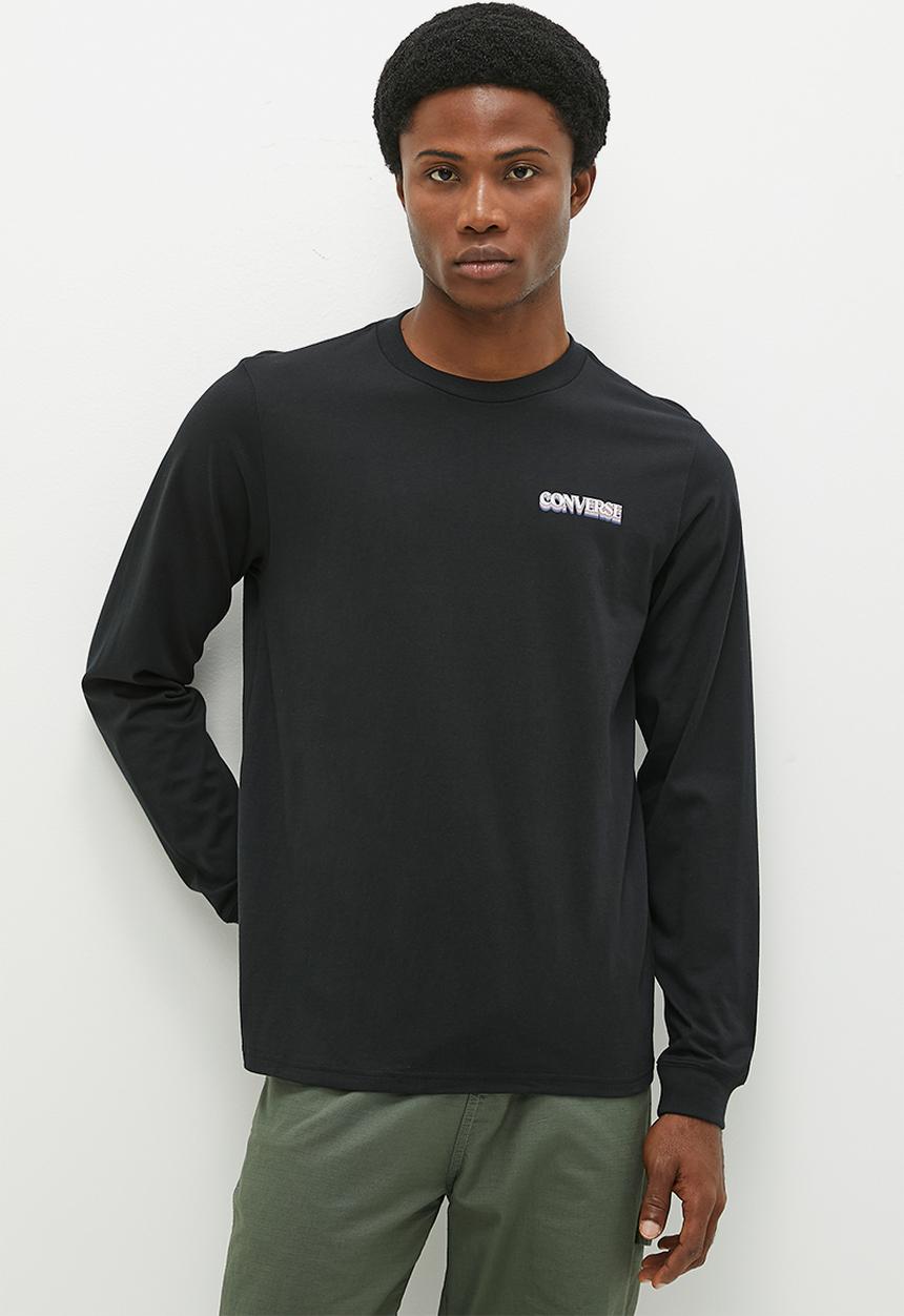 Converse - Cc winter vibes long sleeve graphic tee - converse black