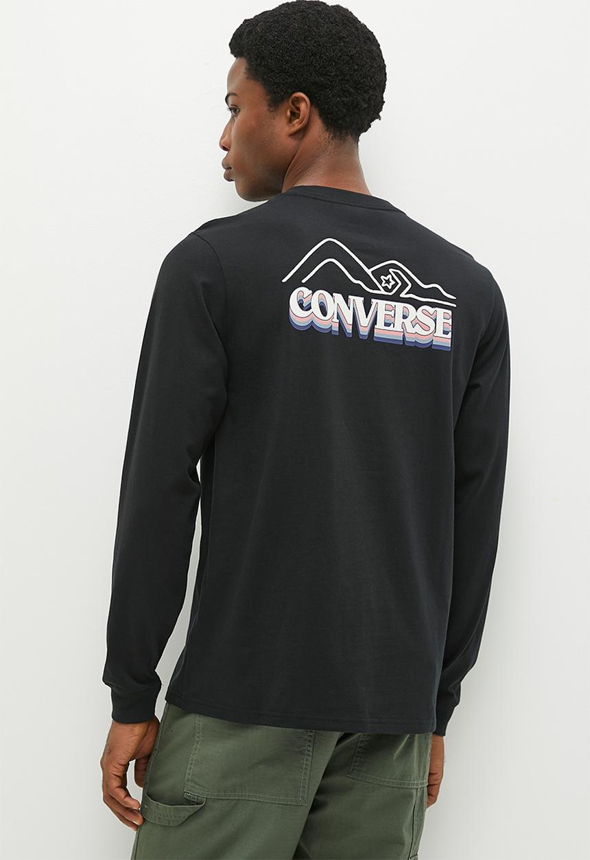 Converse - Cc winter vibes long sleeve graphic tee - converse black