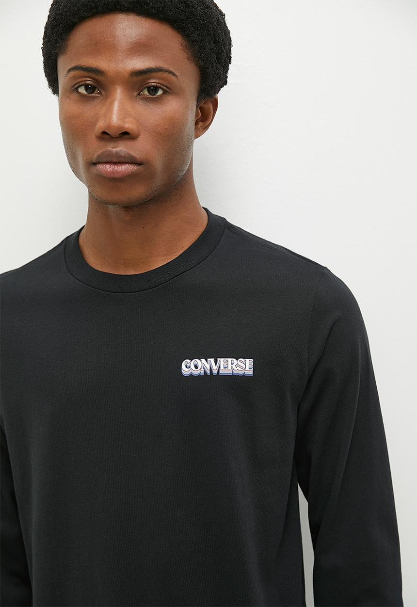 Converse - Cc winter vibes long sleeve graphic tee - converse black