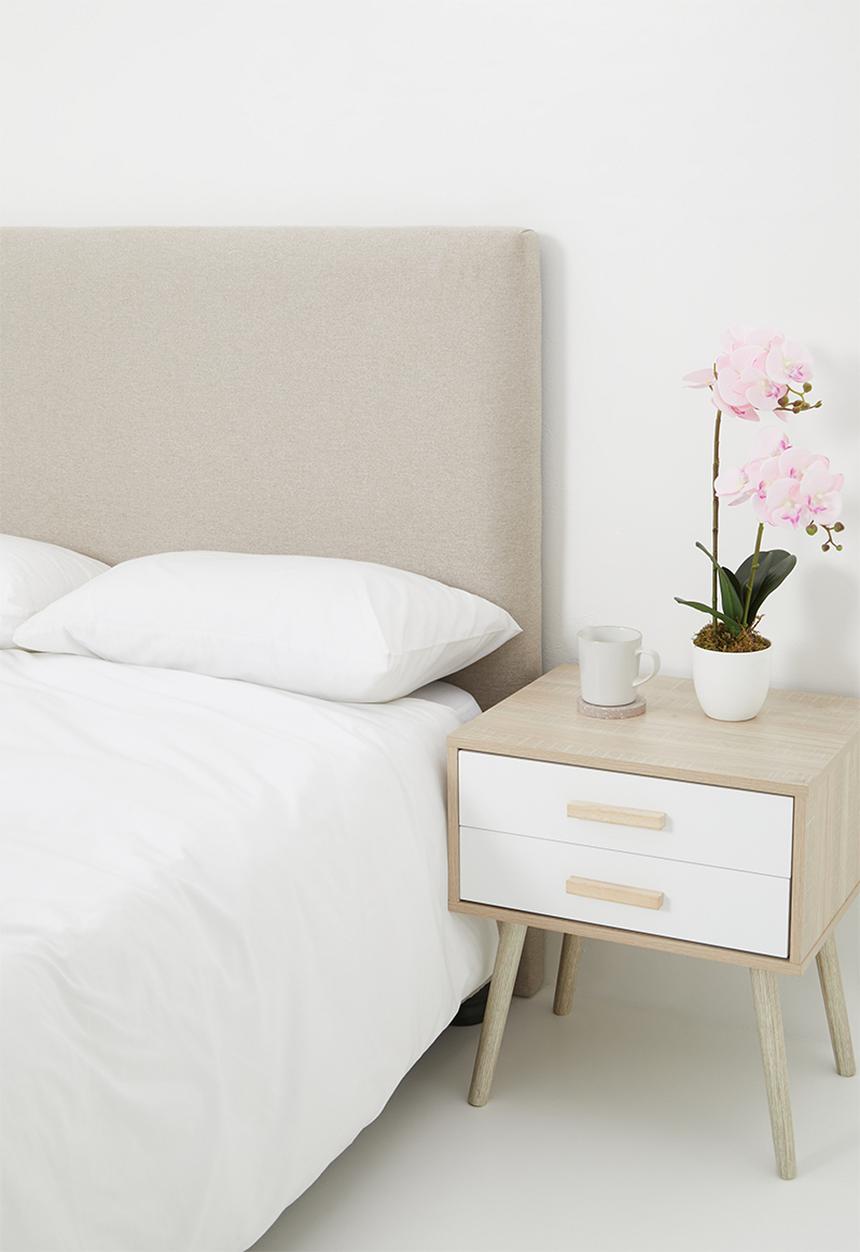 Sixth Floor - Mayfair Full Length Upholstered headboard - Natural