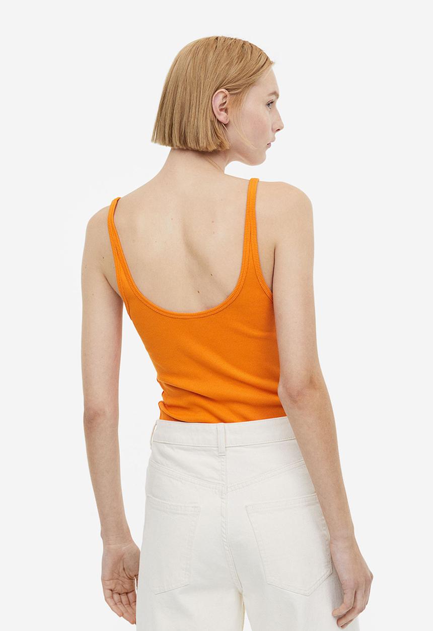 H&M - Ribbed vest top - orange