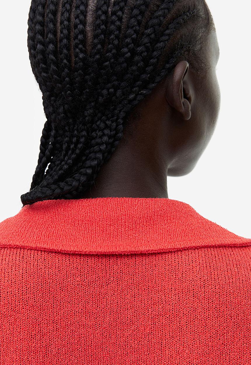H&M - Collared top - red
