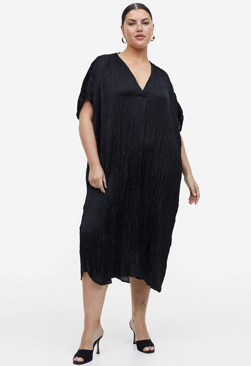 H&M - Pleated tunic dress - black