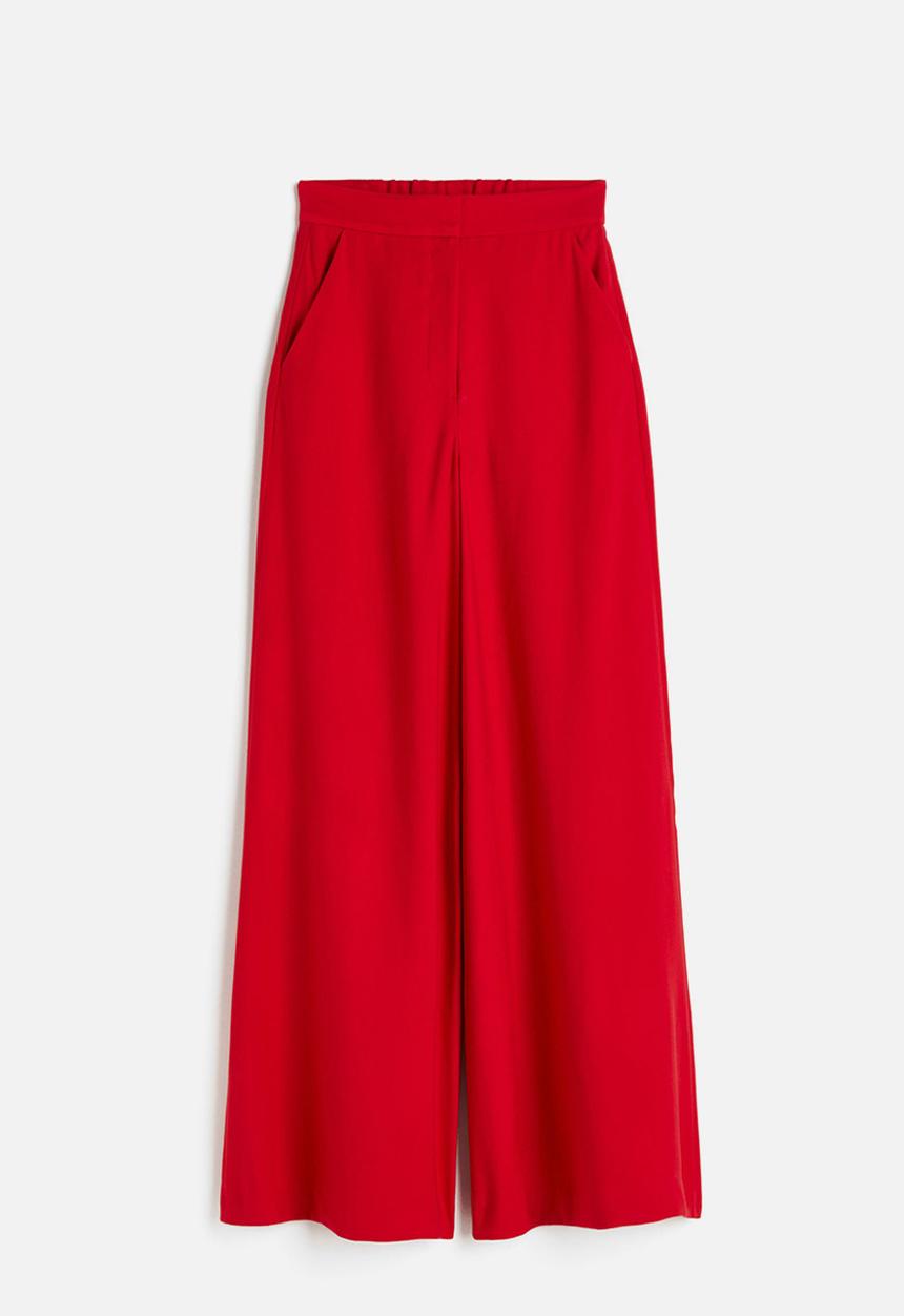 H&M - Wide twill trousers - red