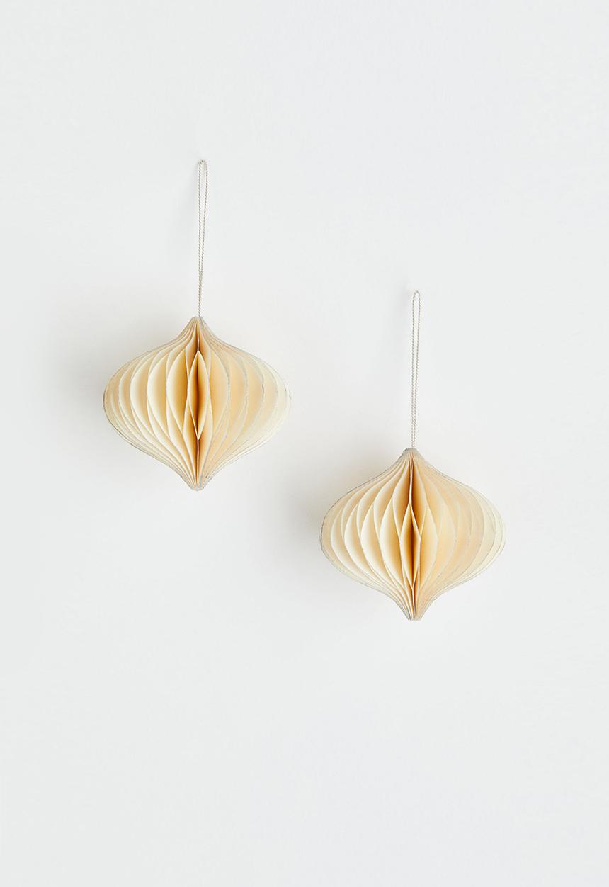 H&M - 2-pack christmas decorations - white