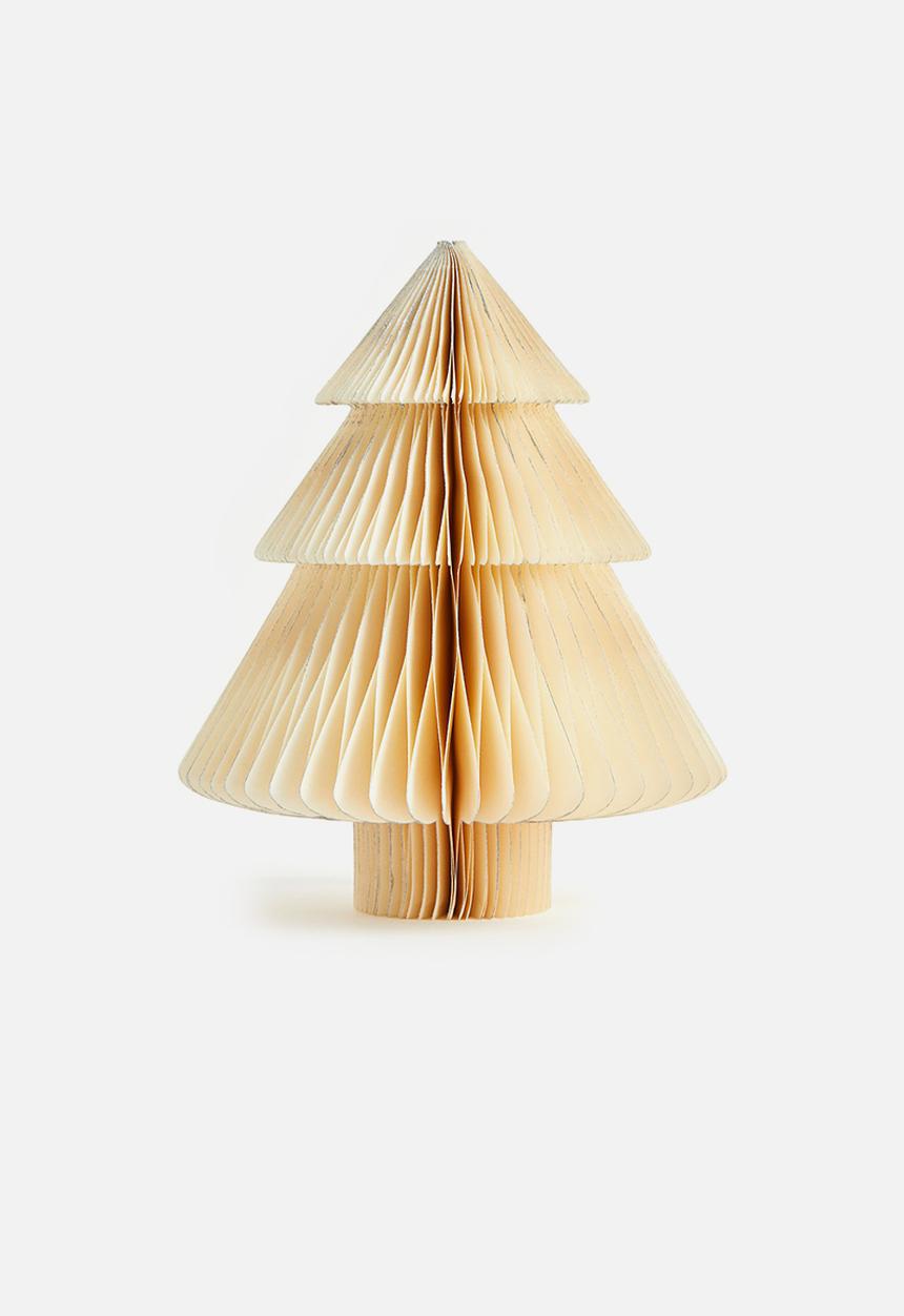 H&M - Paper christmas tree - cream/silver-coloured