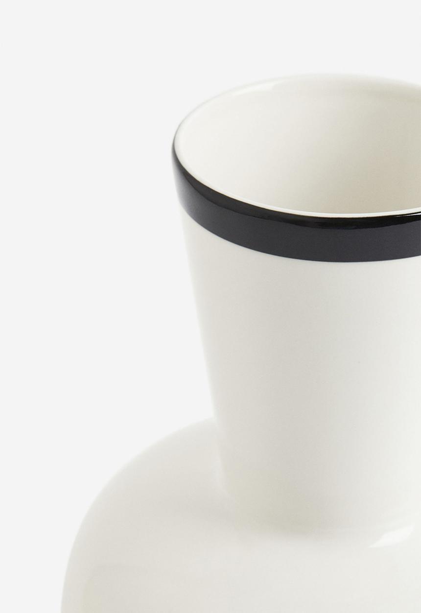 H&M - Tall porcelain vase - white