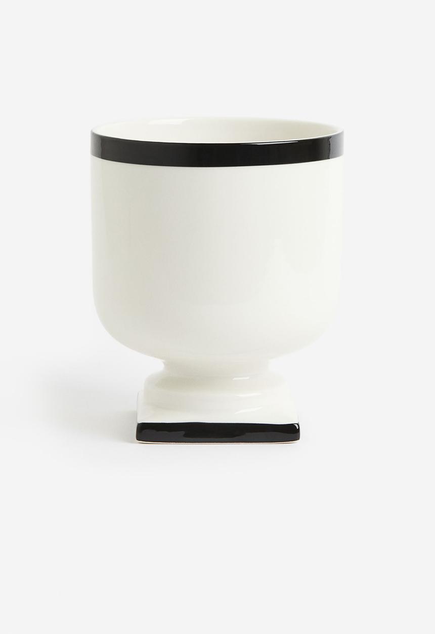 H&M - Porcelain plant pot - white