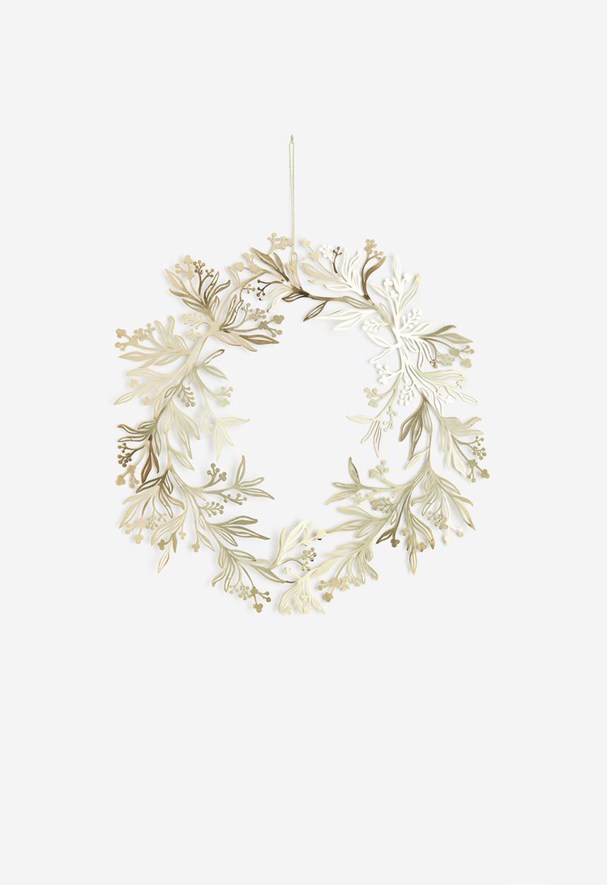 H&M - Metal mistletoe wreath - gold-coloured