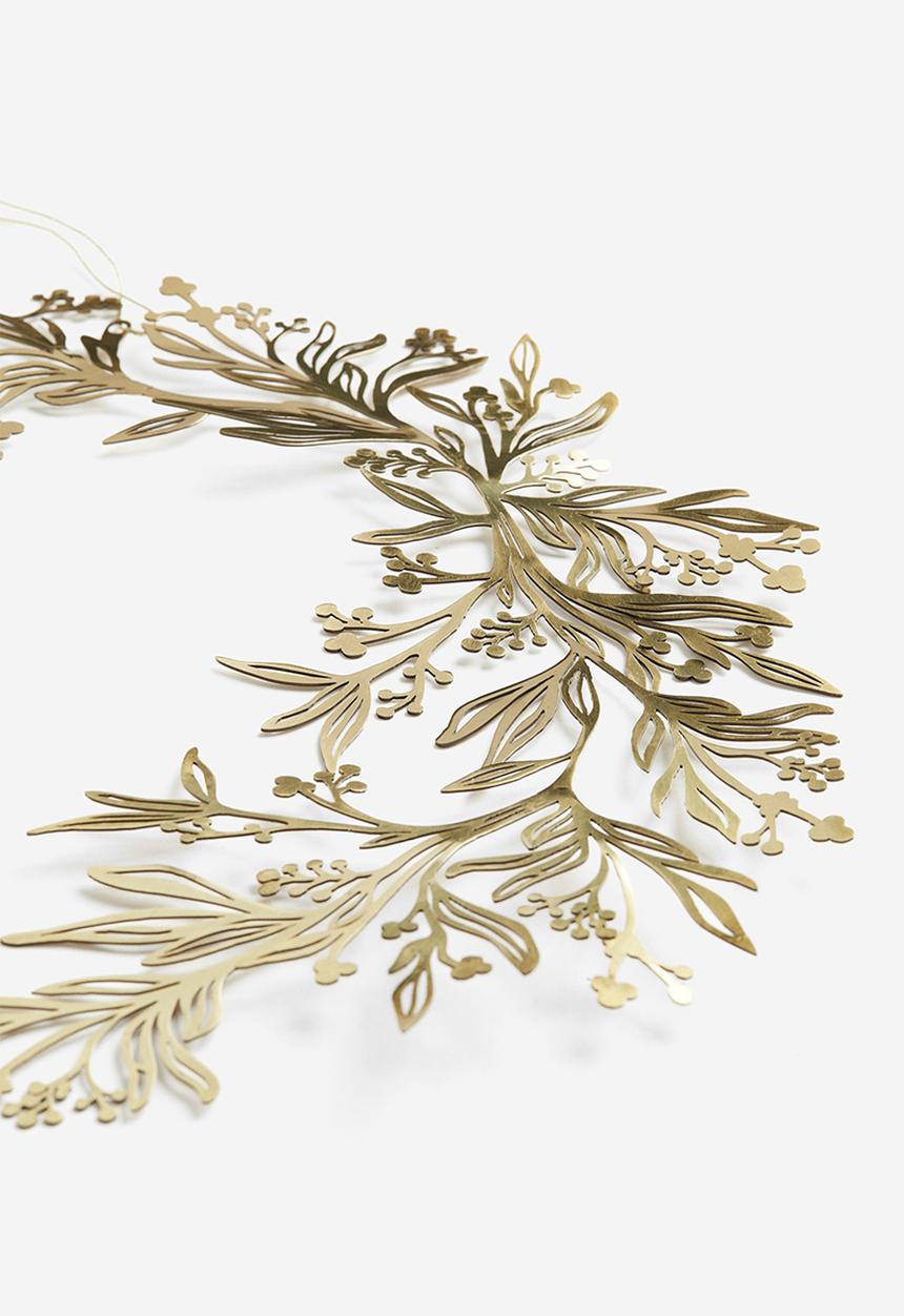 H&M - Metal mistletoe wreath - gold-coloured