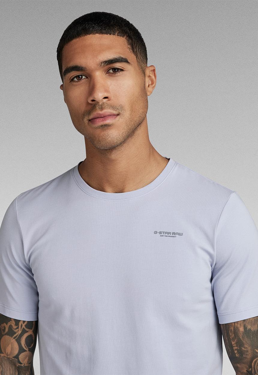 G-STAR - Slim base r t s\s compact stretch jersey o - icelandic blue