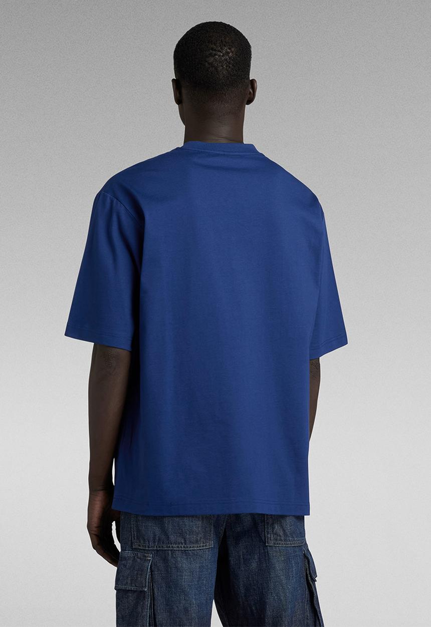 G-STAR - Boxy base 2.0 r t dry jersey o - ballpen blue