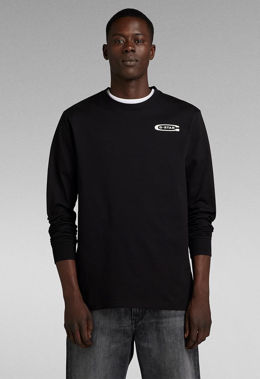 G-STAR - Old school chest gr r t l\s dry jersey o - dark black