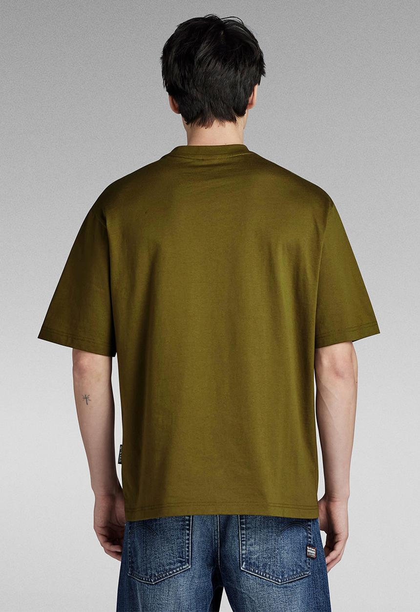 G-STAR - Fabric mix boxy r t dry jersey o - dark olive