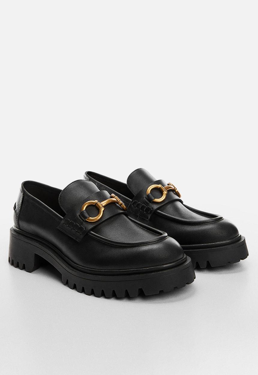 MANGO - Chus chunky loafer - black